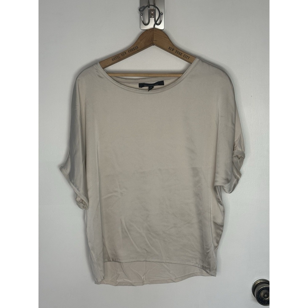 White House Black Market‎ Shirt Womens XSmall High Low Short Sleeve Draped Top